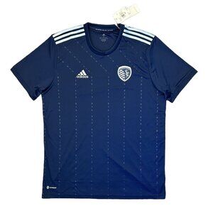 adidas Sporting Kansas City Soccer Jersey MLS Men's Away Navy Size XL - NWT $90